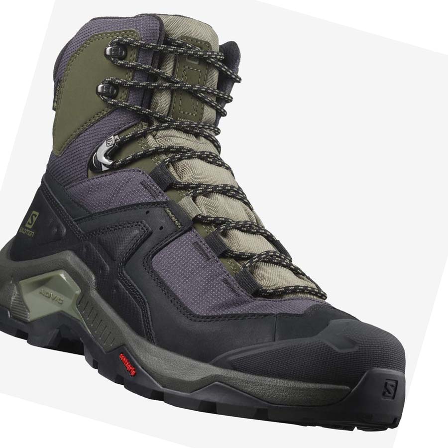 Salomon QUEST ELEMENT GORE-TEX Erkek Yürüyüş Ayakkabısı Siyah Zeytin Yeşili | TR 3549AHK